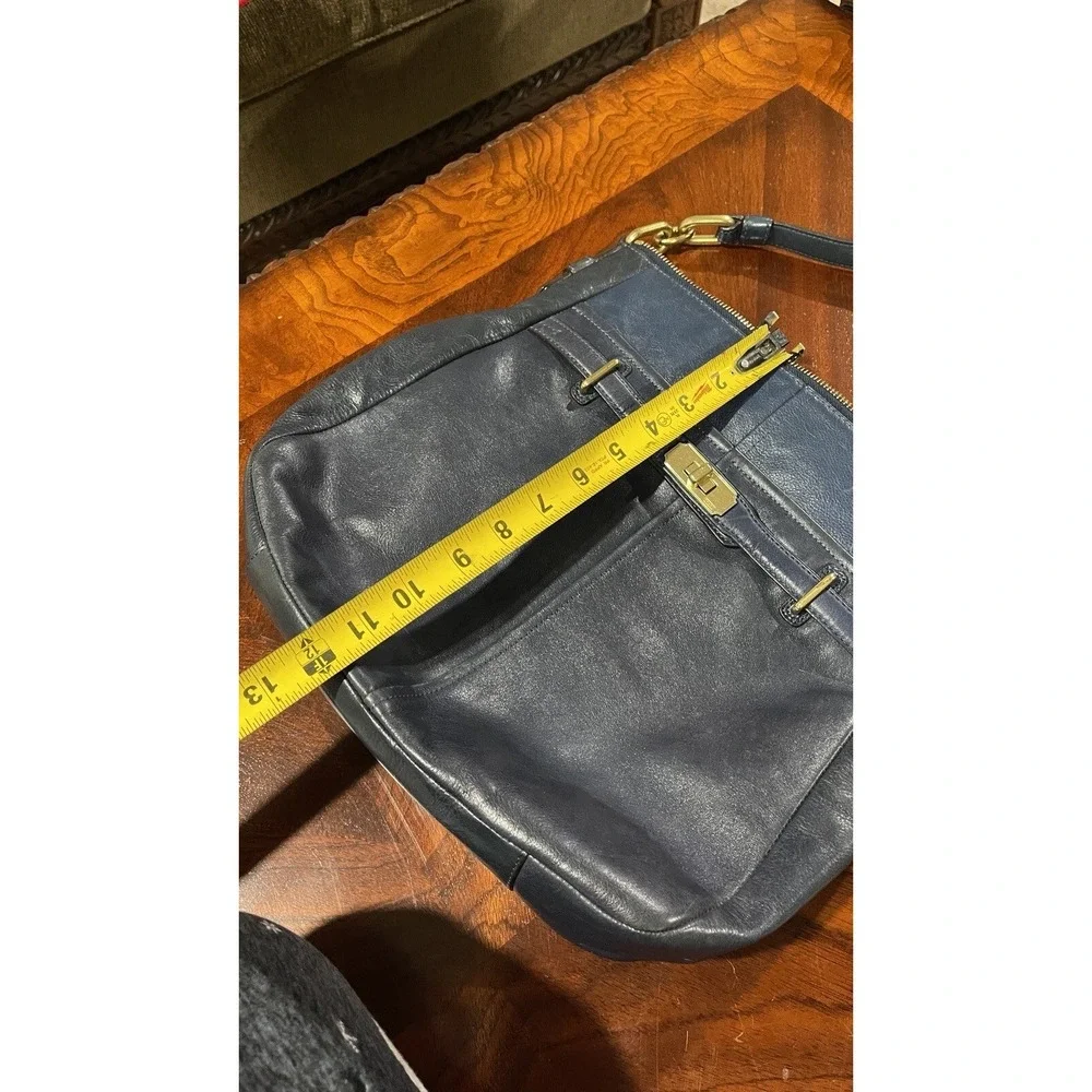 Coach Chelsea Ashlyn Navy Leather Slouchy Hobo Shoulder Bag Y2K Boho